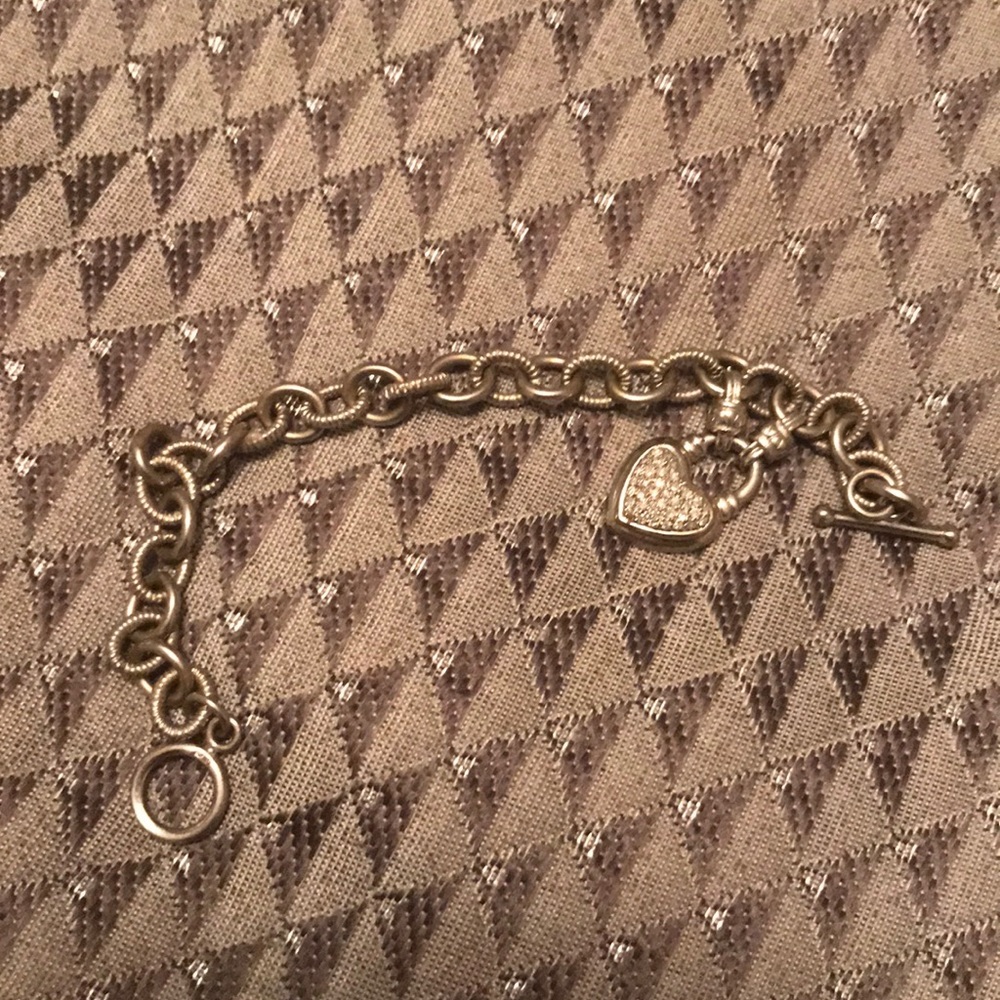 ZALES..diamond sterling silver 925 chain bracelet